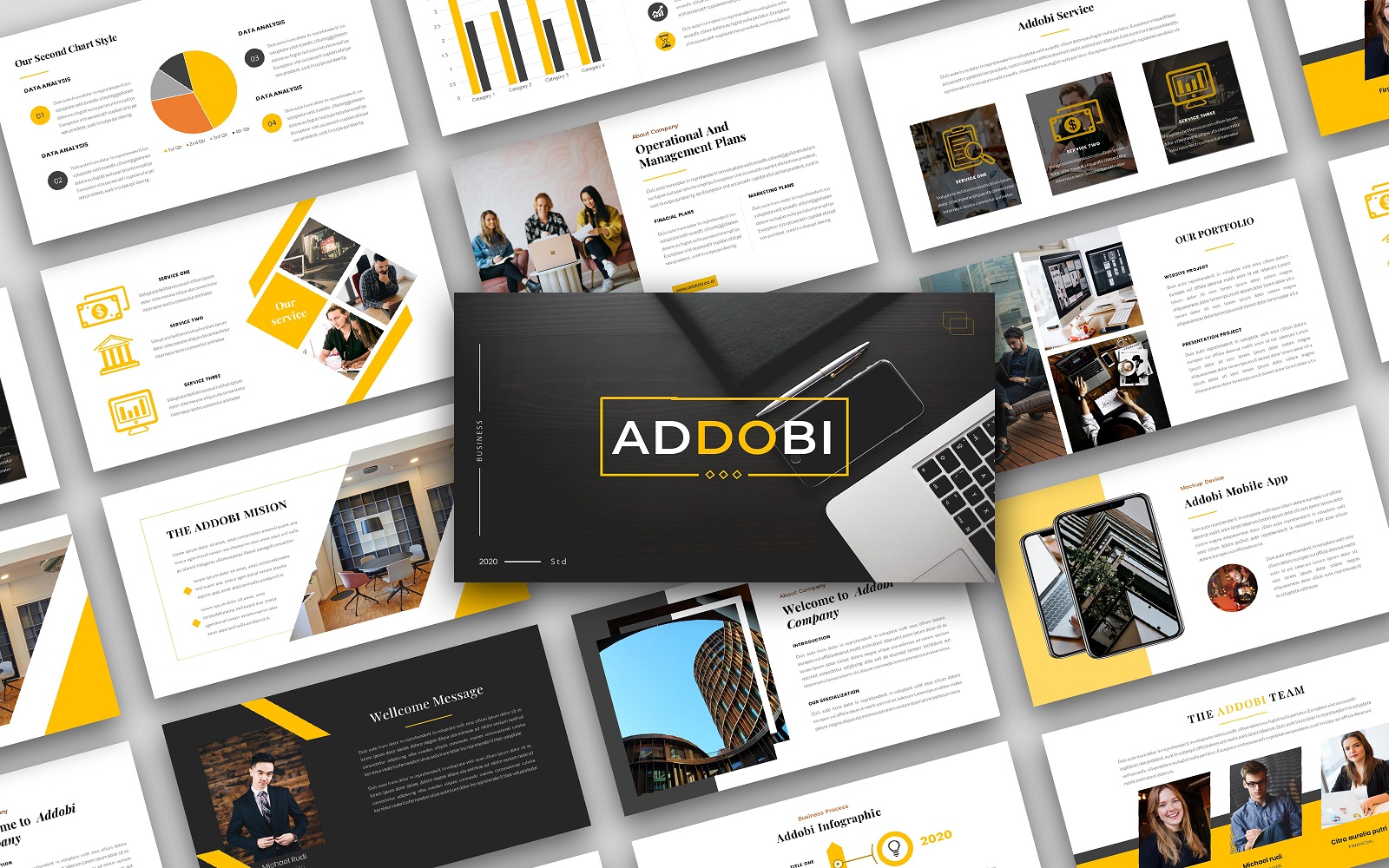 Addobi – Creative Business Presentation  Template Google Slides