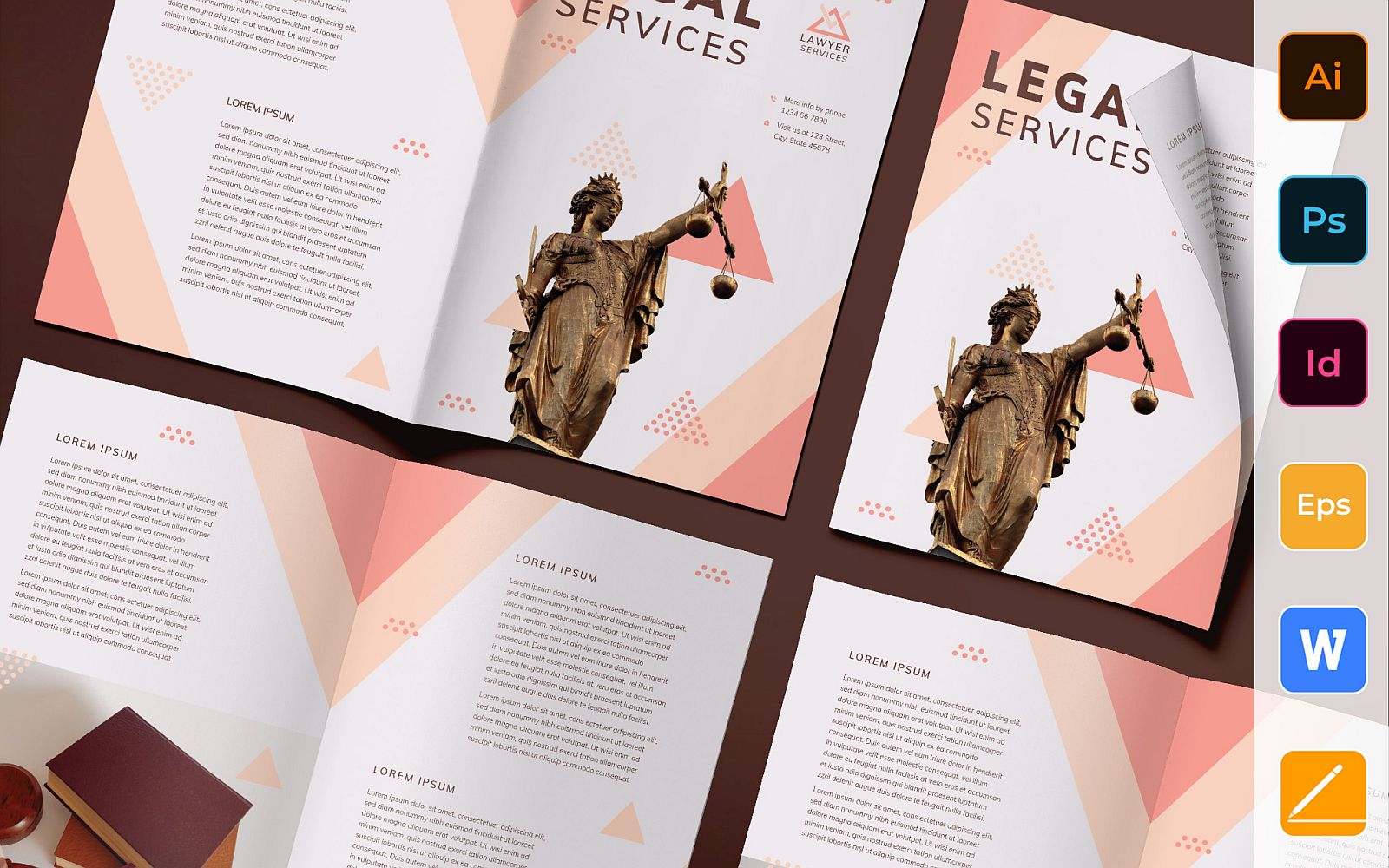 Legal Services Brochure Bifold - Corporate Identity Template