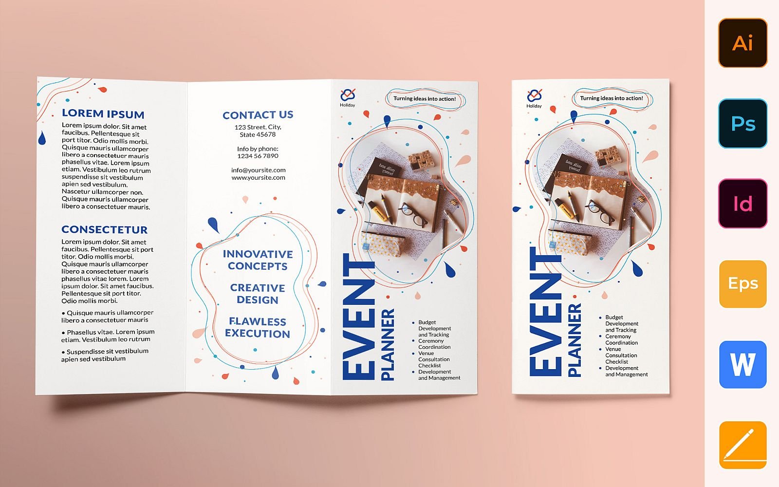 Event Management Brochure Trifold - Corporate Identity Template