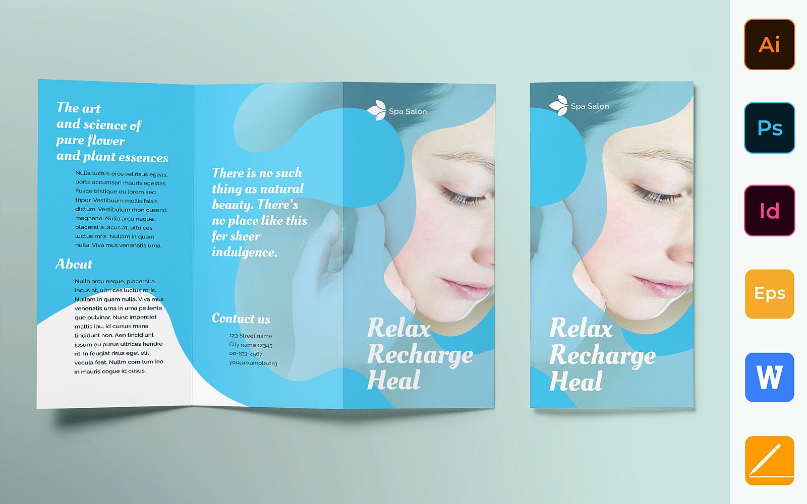 Spa Salon Brochure Trifold - Corporate Identity Template