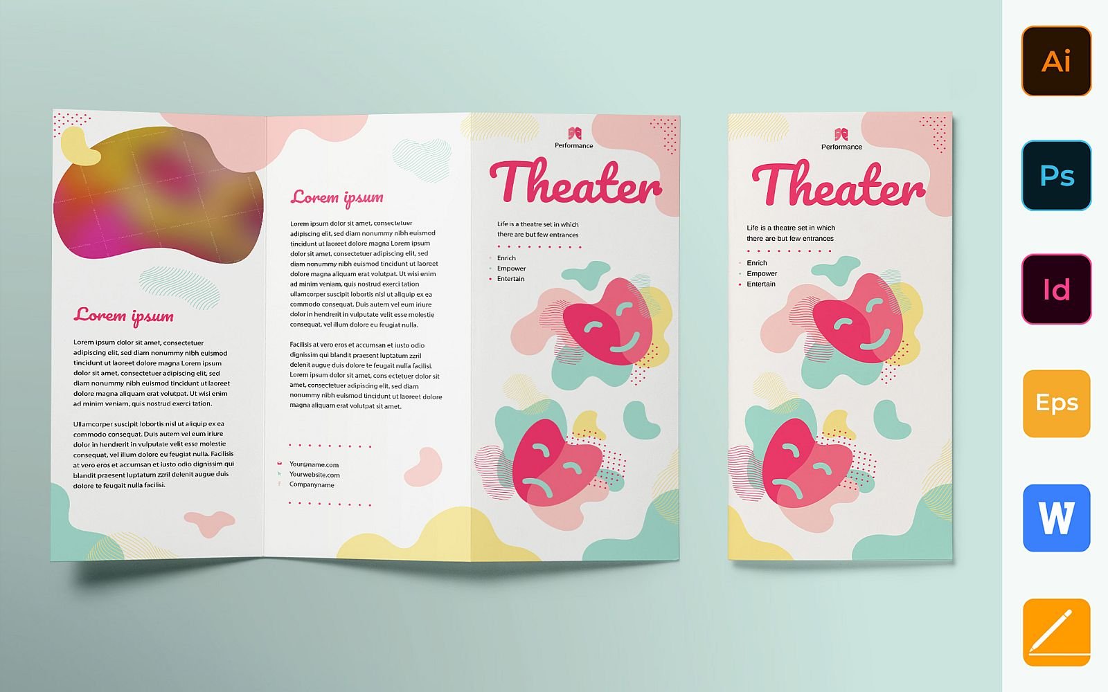 Theater Brochure Trifold - Corporate Identity Template