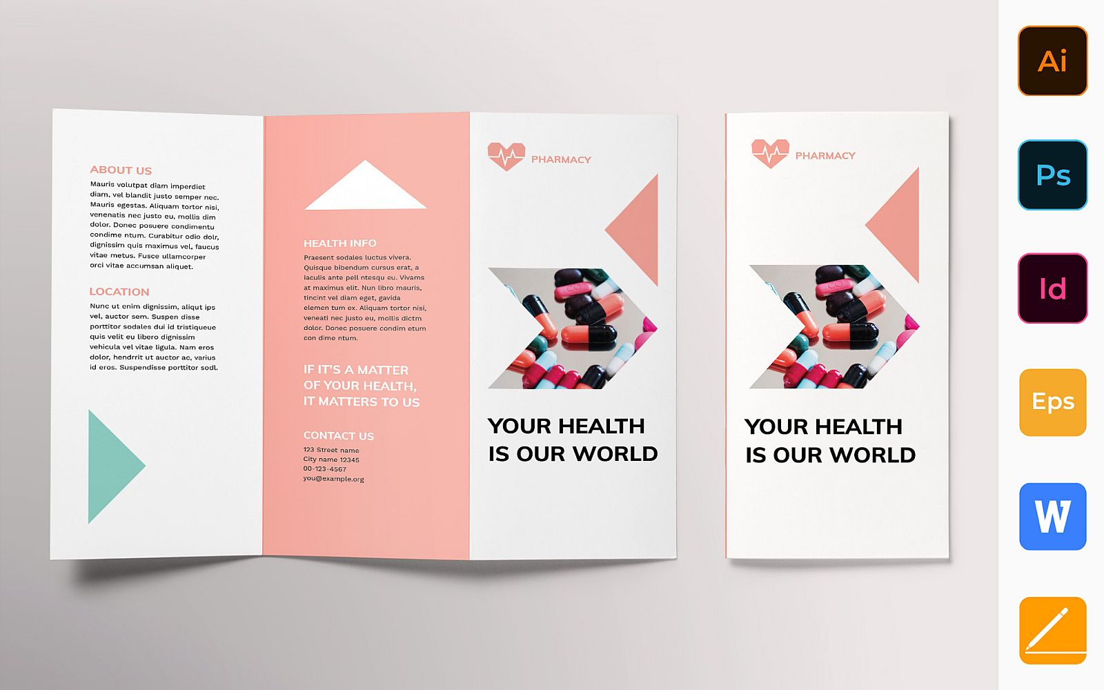 Pharmacy Brochure Trifold - Corporate Identity Template