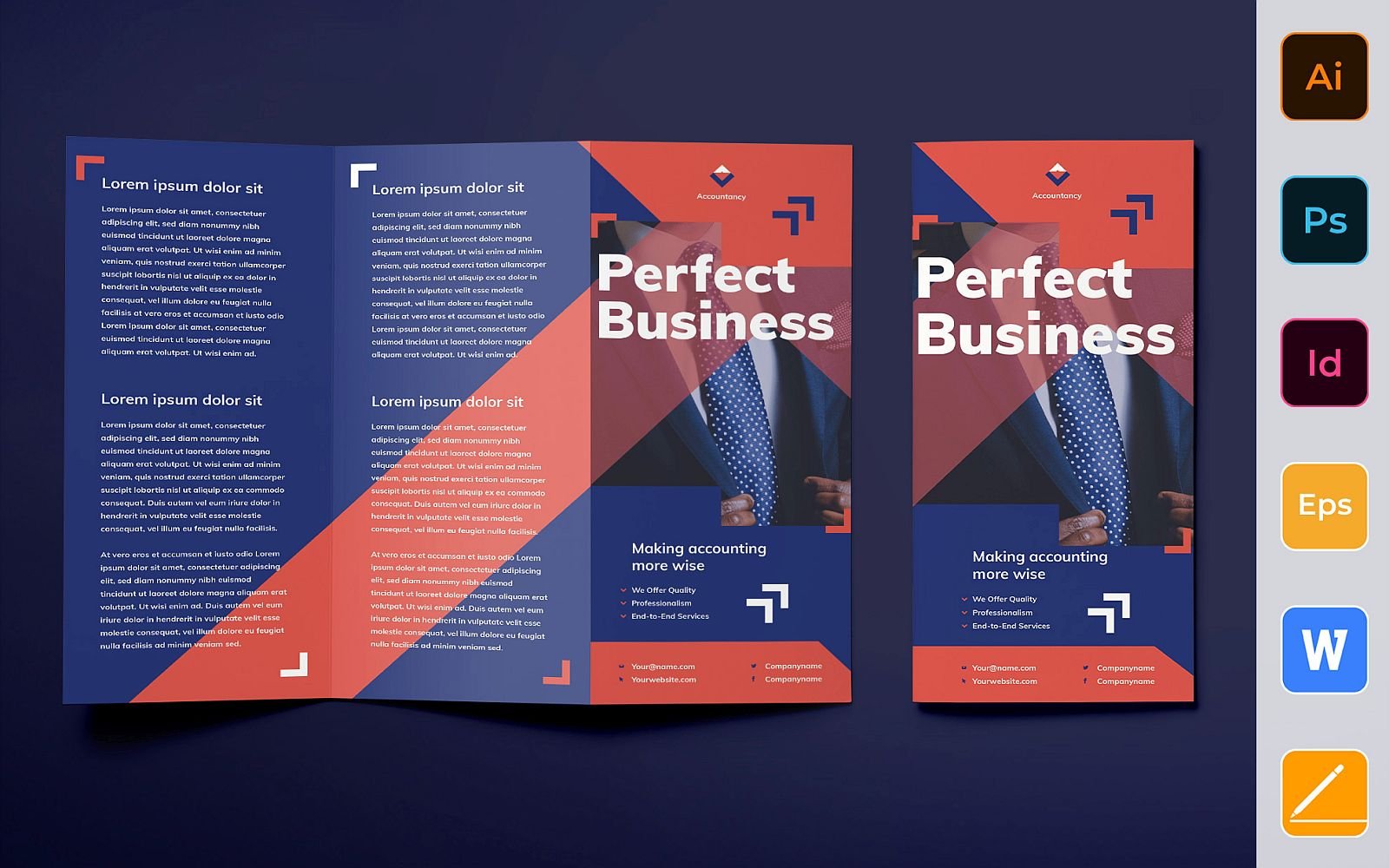 Accountancy Firm Brochure Trifold - Corporate Identity Template