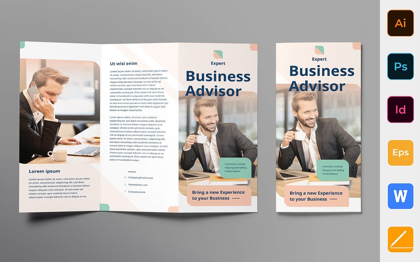 Business Advisor Brochure Trifold - Corporate Identity Template