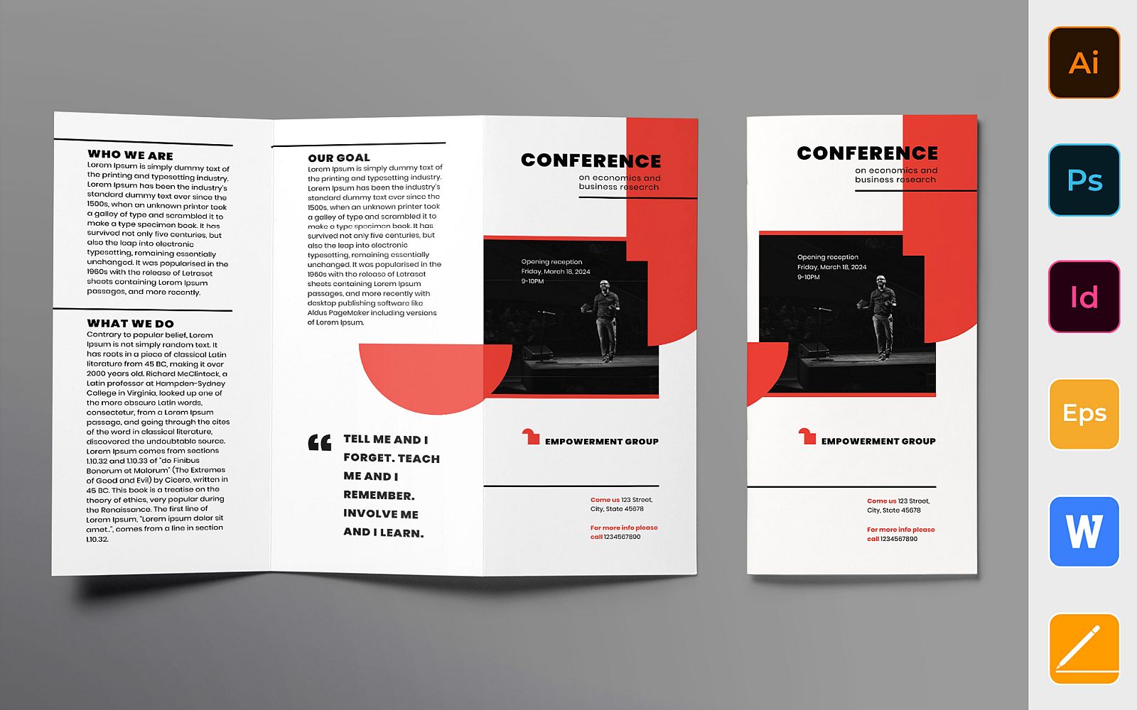 Conference Brochure Trifold - Corporate Identity Template