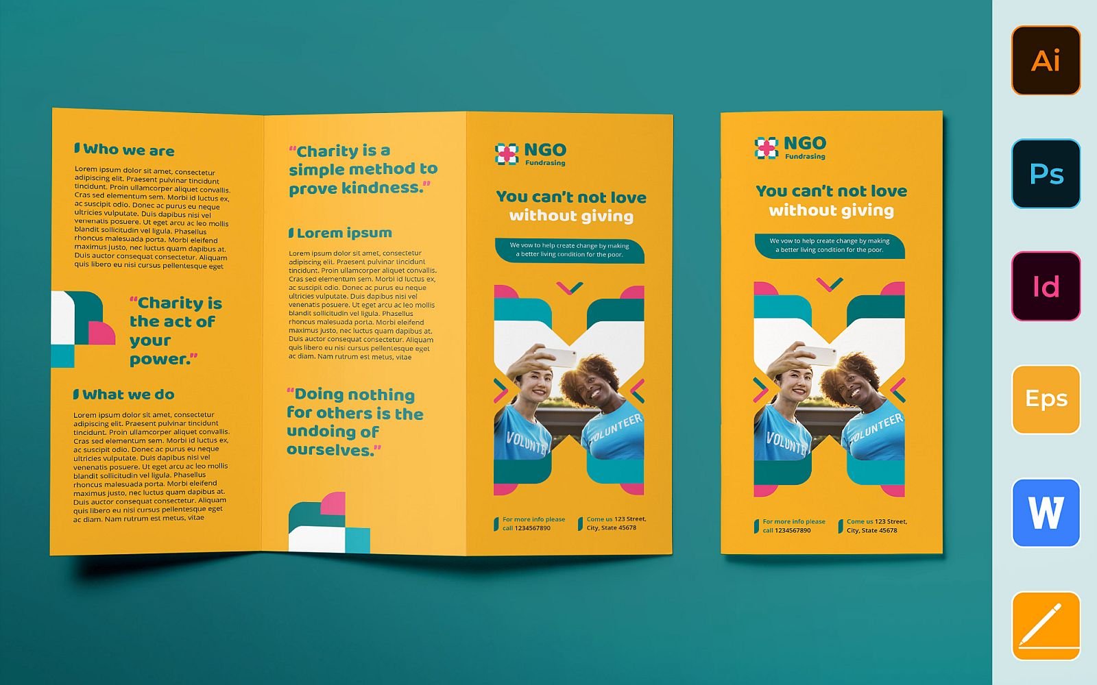 NGO Brochure Trifold - Corporate Identity Template