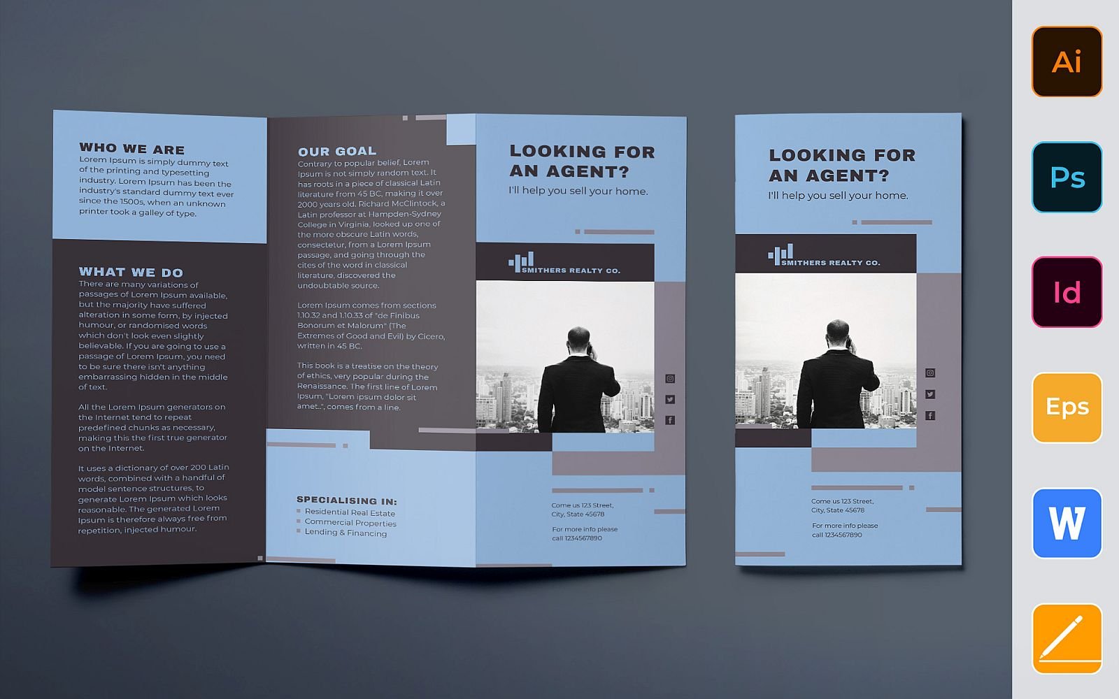 Realtor Brochure Trifold - Corporate Identity Template