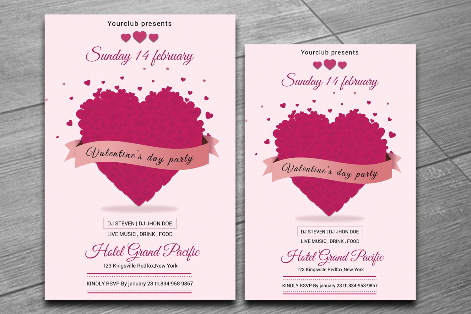 Valentines Day Party Flyer - Corporate Identity Template