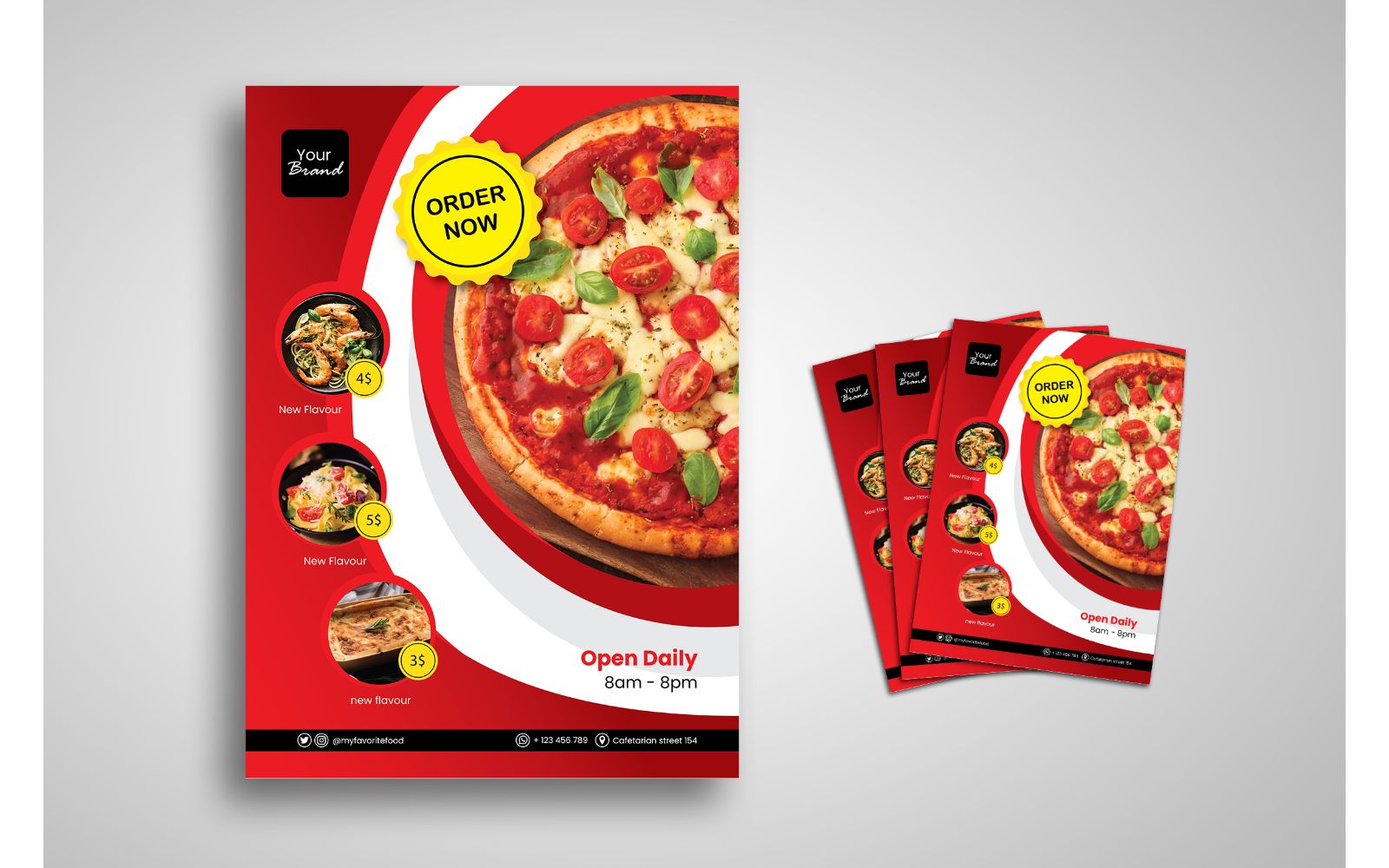 Flyer   Delicious Food - Corporate Identity Template