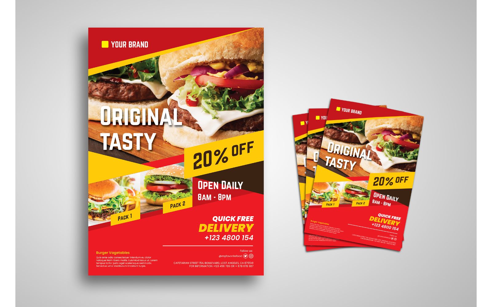 Flyer  Original Fast Food - Corporate Identity Template