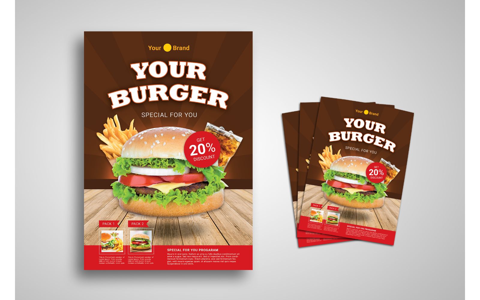 Flyer  Burger Package - Corporate Identity Template