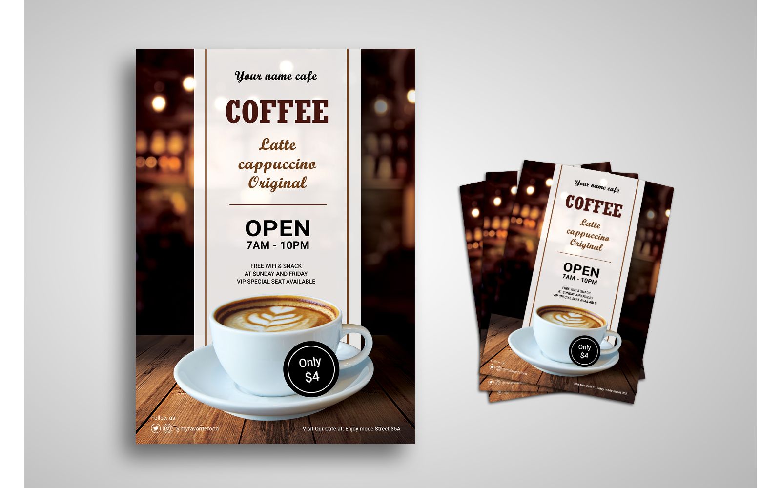 Flyer   Coffee Original Varian - Corporate Identity Template