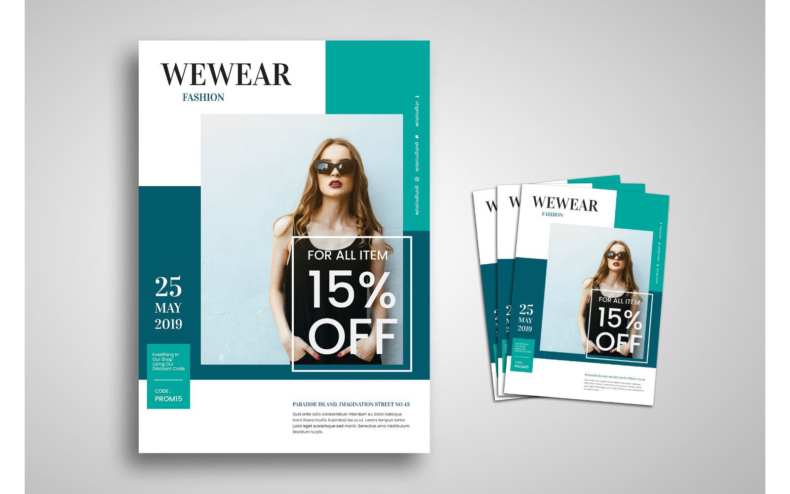 Flyer  Wear Fashion - Corporate Identity Template