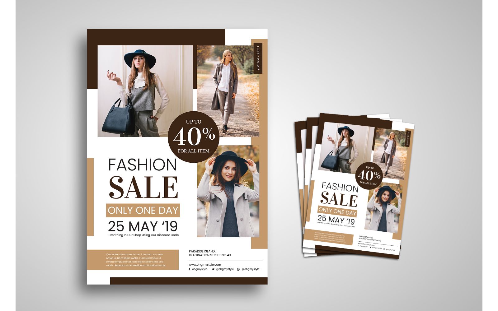 Flyer  Fashion Imagination Style - Corporate Identity Template