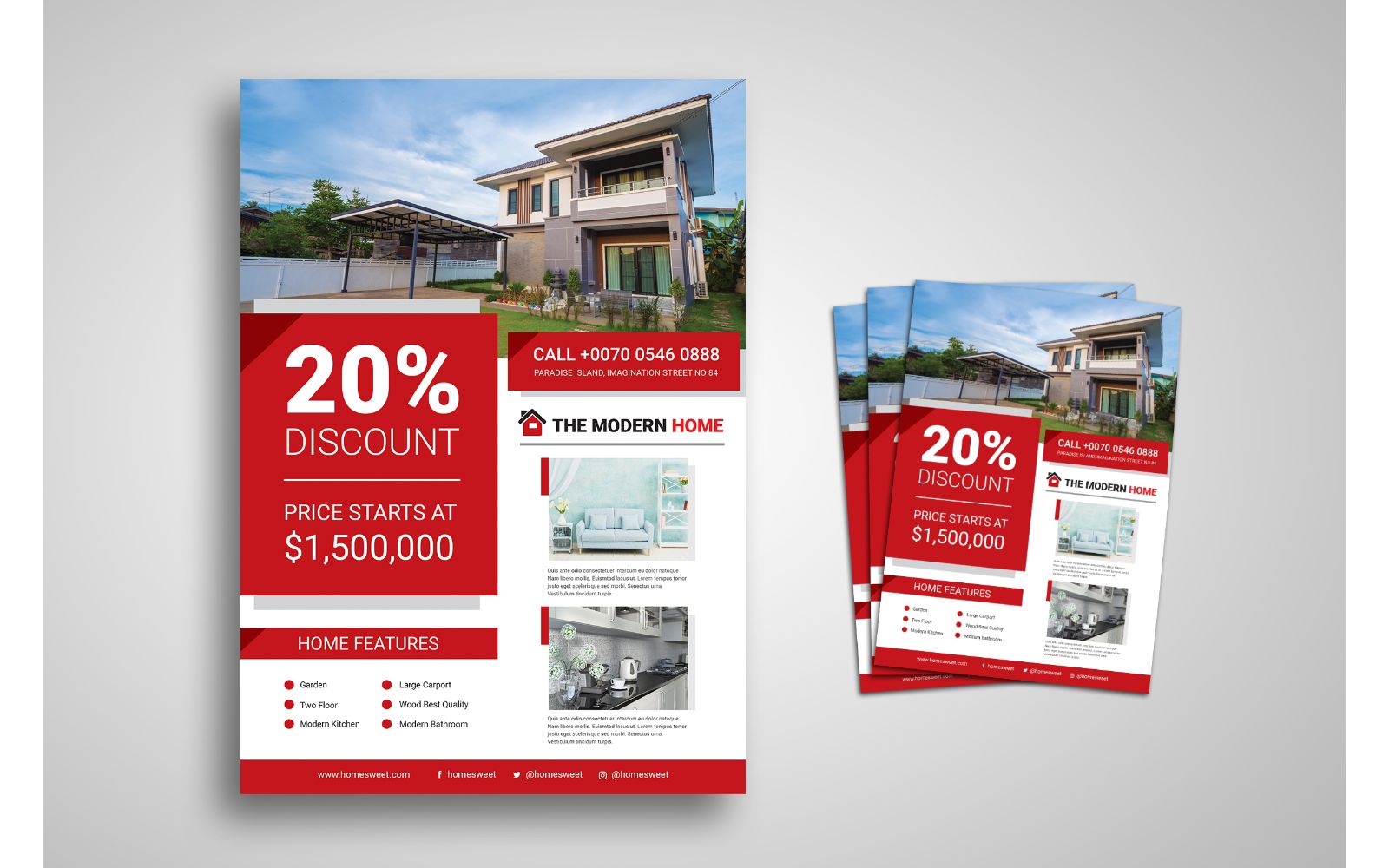 Flyer  Modern Home - Corporate Identity Template