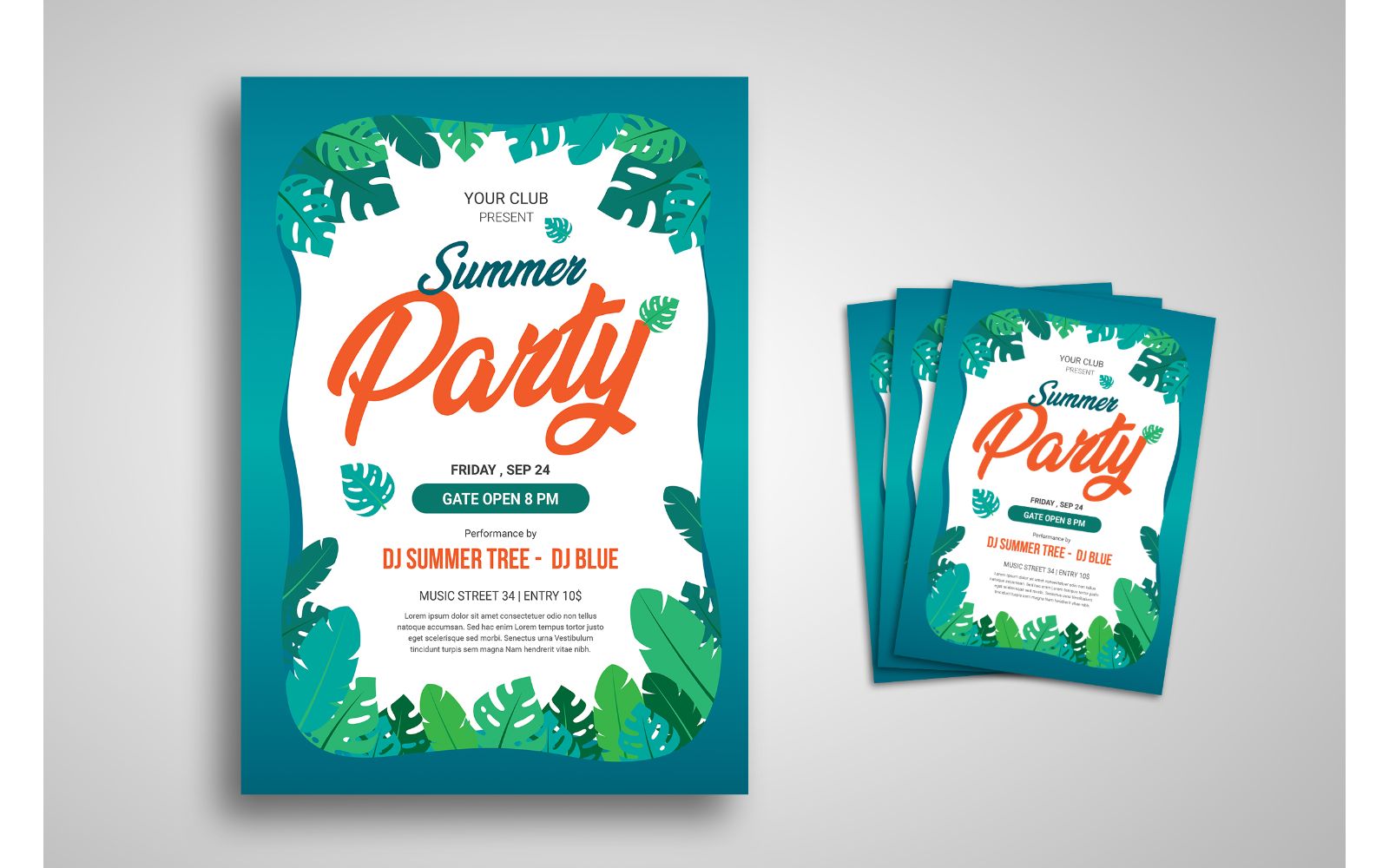 Flyer  Summer Party - Corporate Identity Template