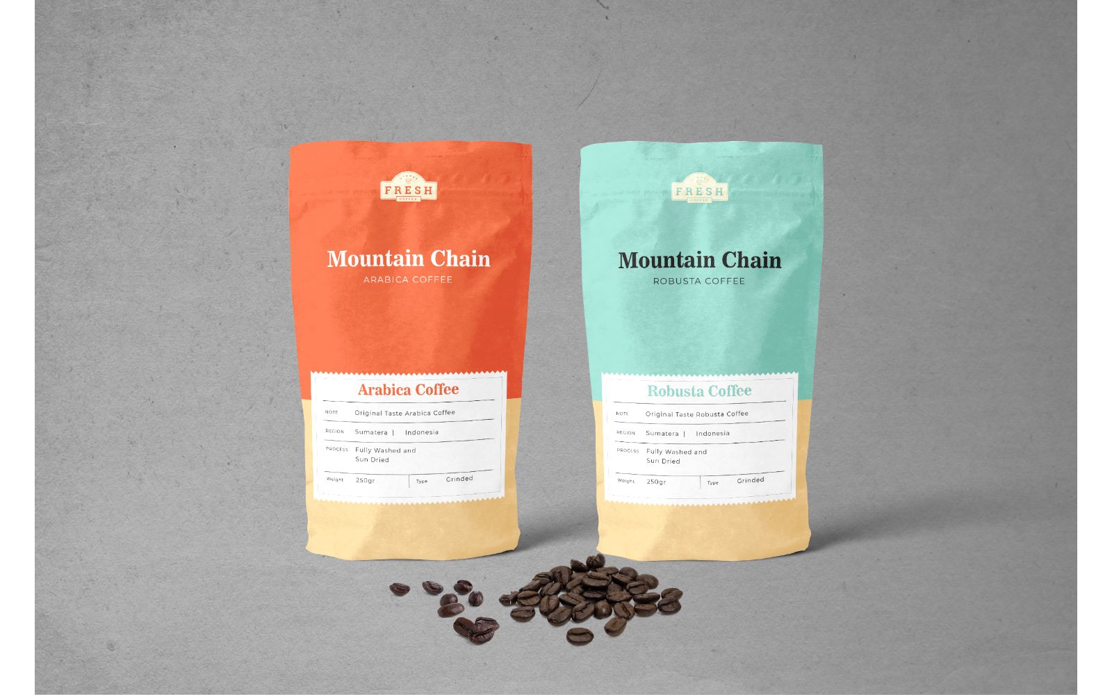 Packaging  Mountain Chain Coffee - Corporate Identity Template