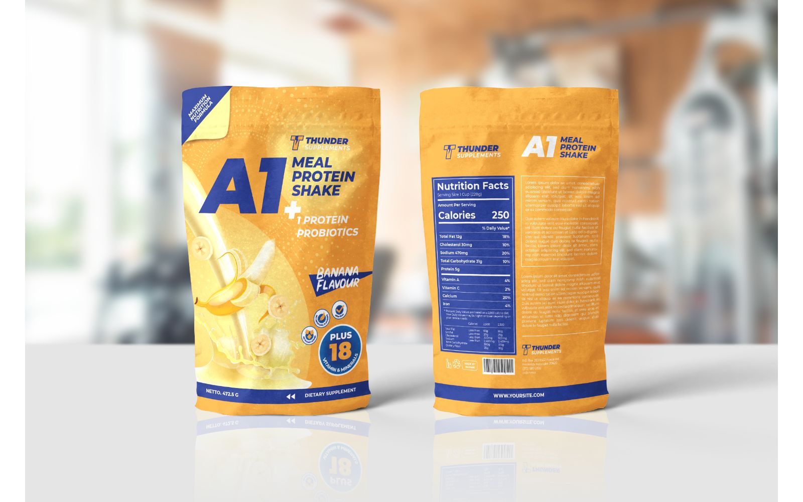 Packaging  Protein Shake - Corporate Identity Template