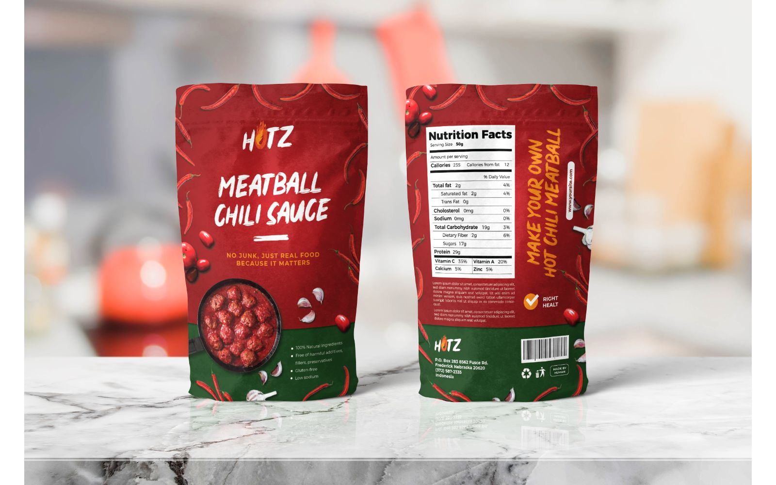 Packaging  Meatball Chili - Corporate Identity Template