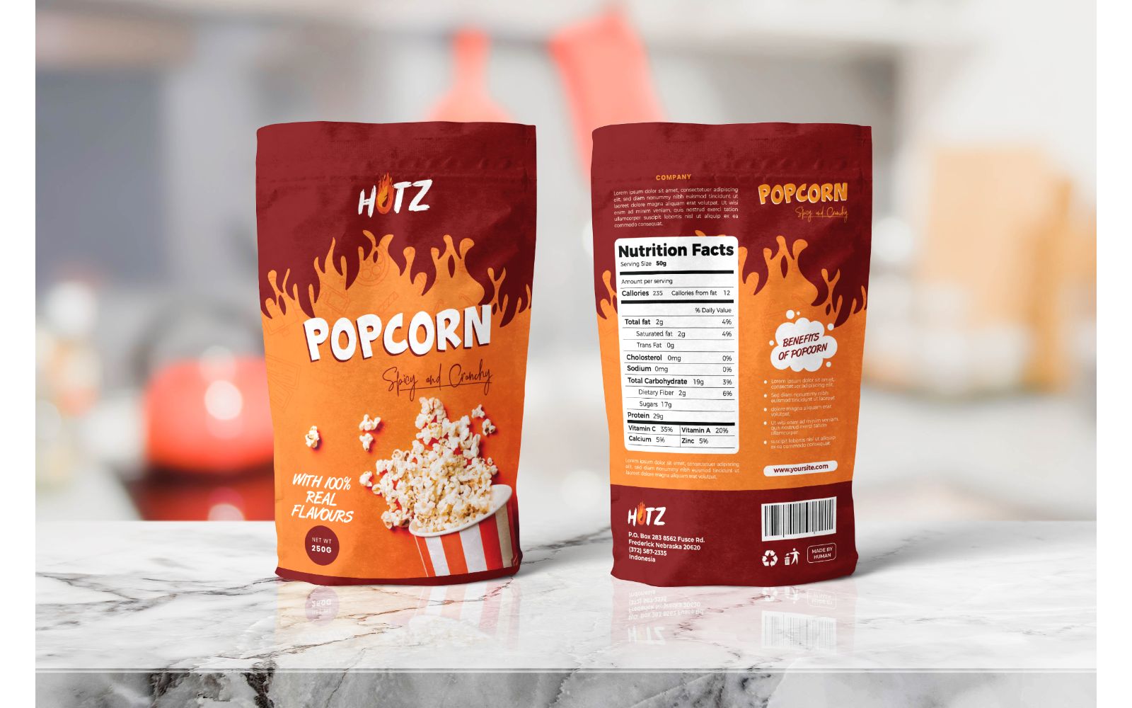 Packaging  Popcorn - Corporate Identity Template