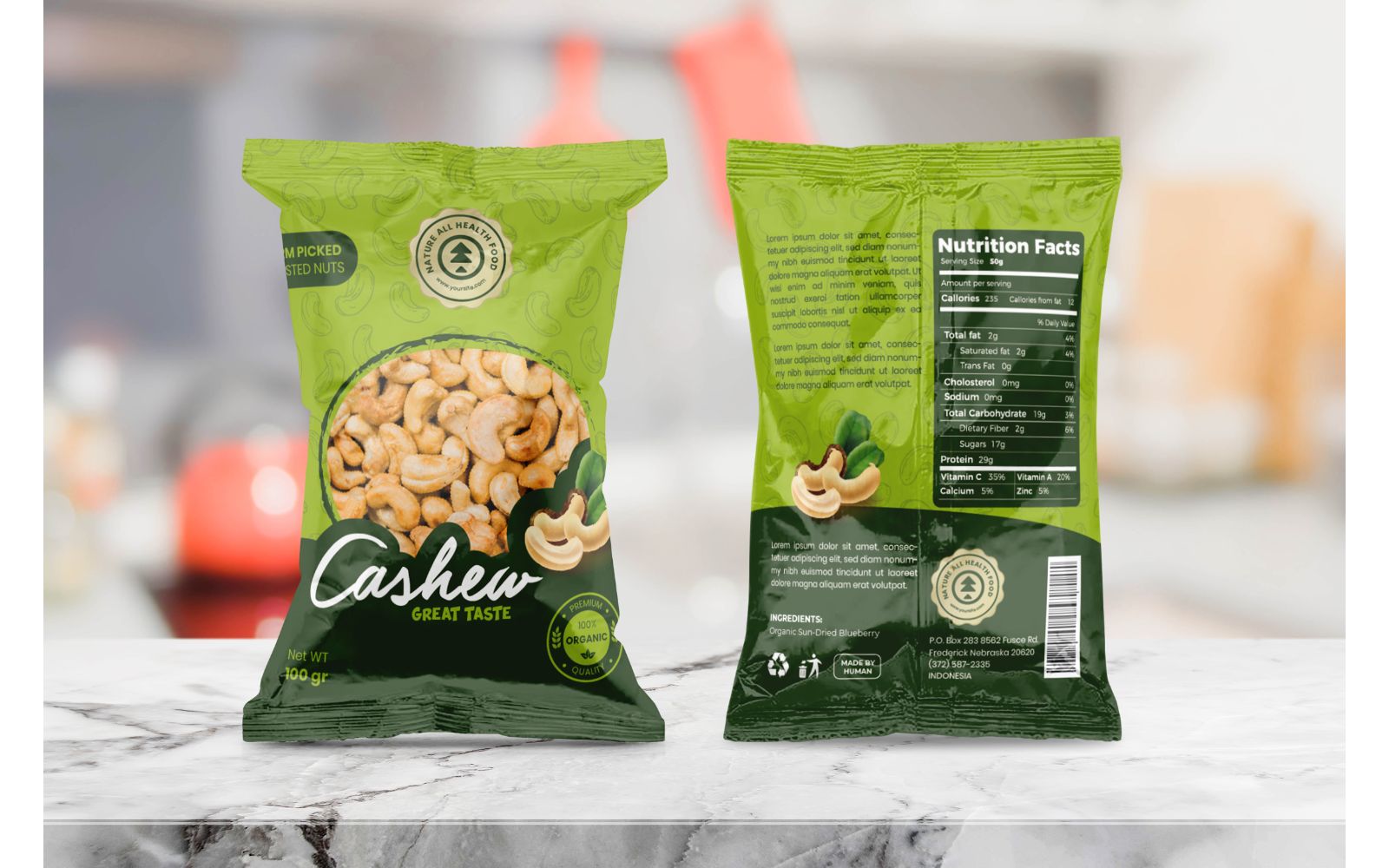 Packaging  Cashew - Corporate Identity Template