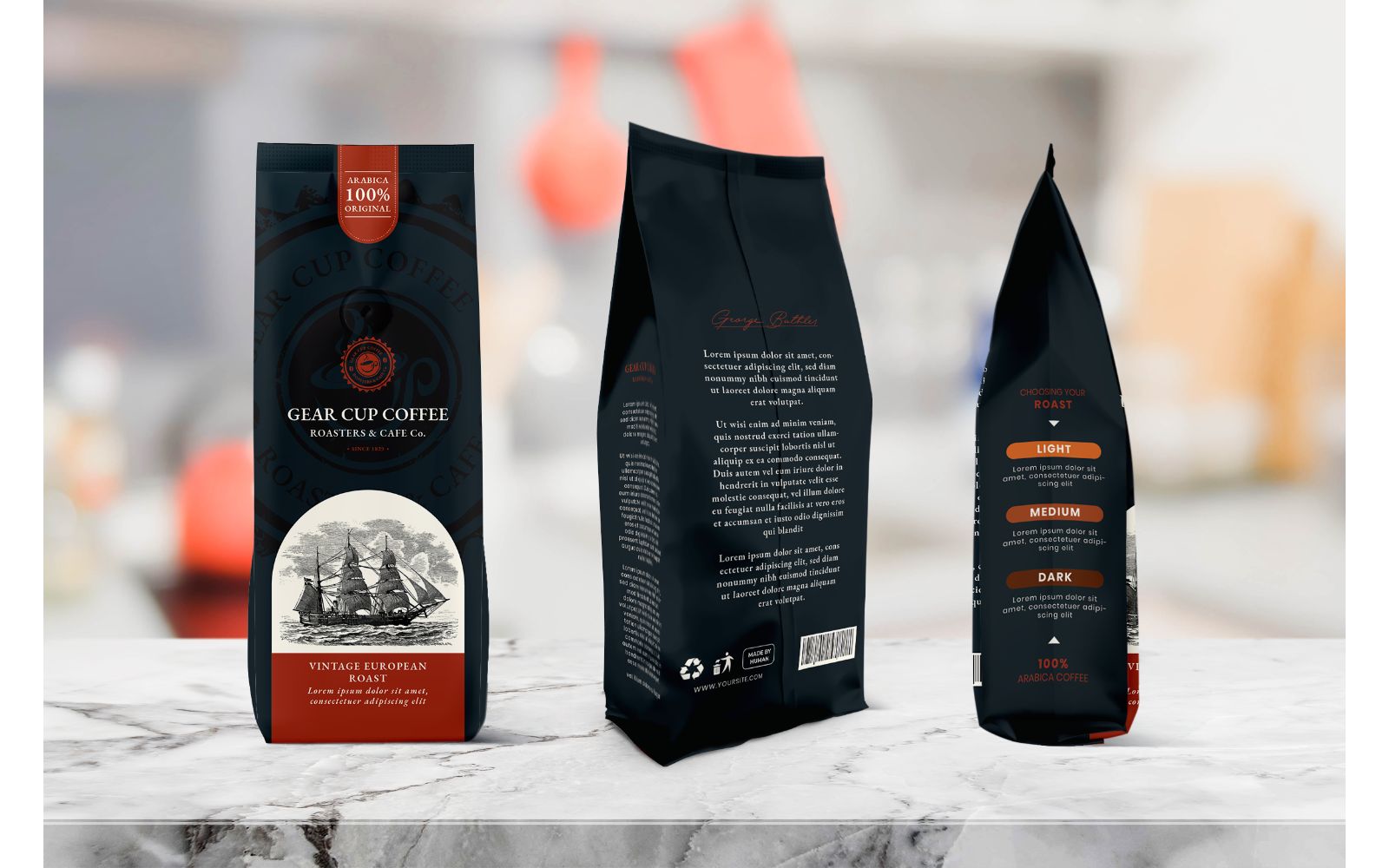 Packaging  Gearup Coffee - Corporate Identity Template