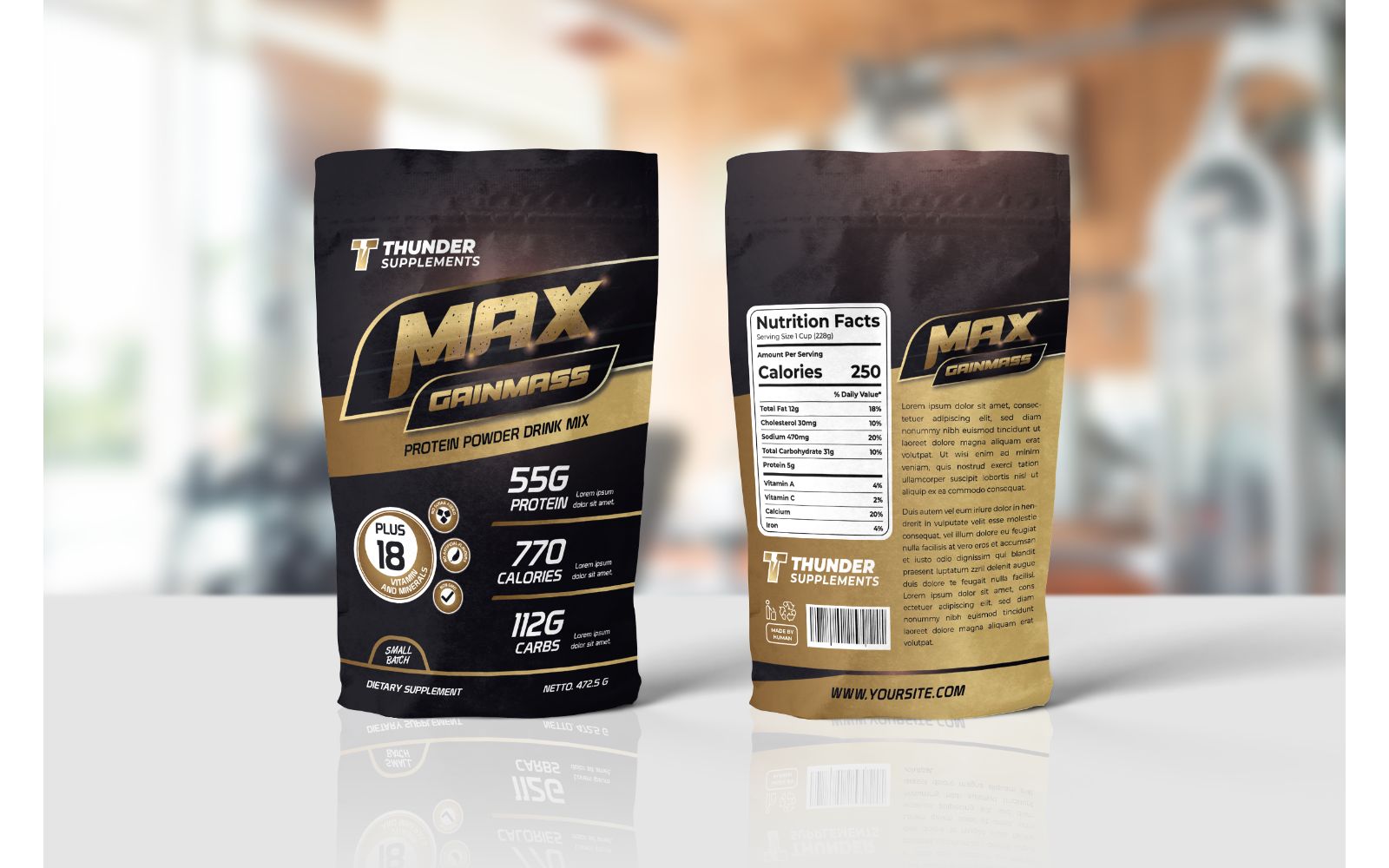 Packaging  Max Gainmass - Corporate Identity Template