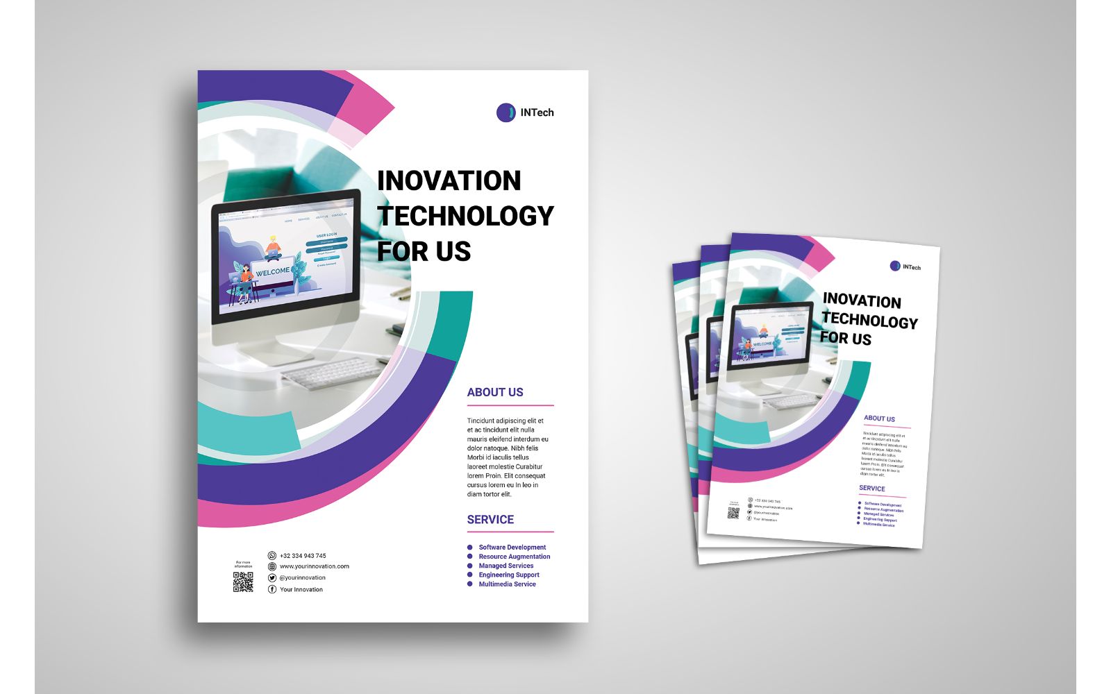 Flyer  Innovation Technology - Corporate Identity Template