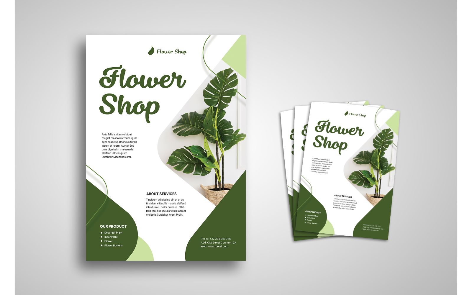 Flyer  Flower Shop - Corporate Identity Template