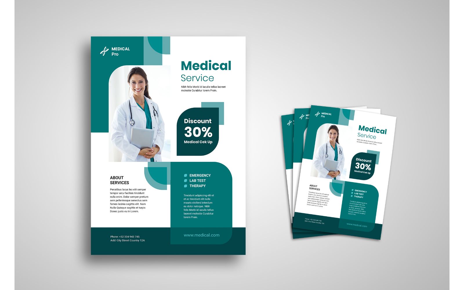 Flyer  Medical Service - Corporate Identity Template