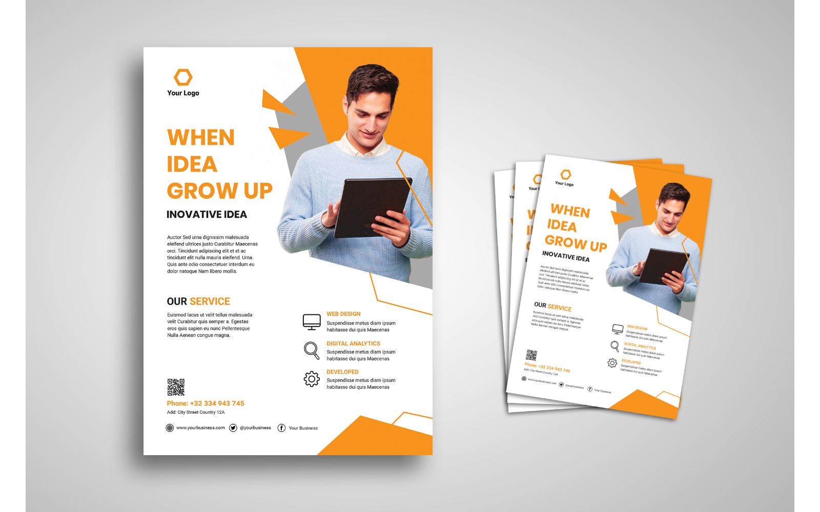 Flyer  Innovative Idea Grow Up - Corporate Identity Template