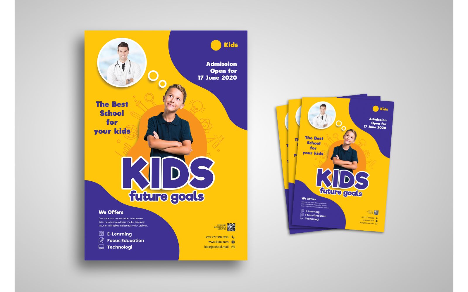 Flyer  Kids Future Goals - Corporate Identity Template