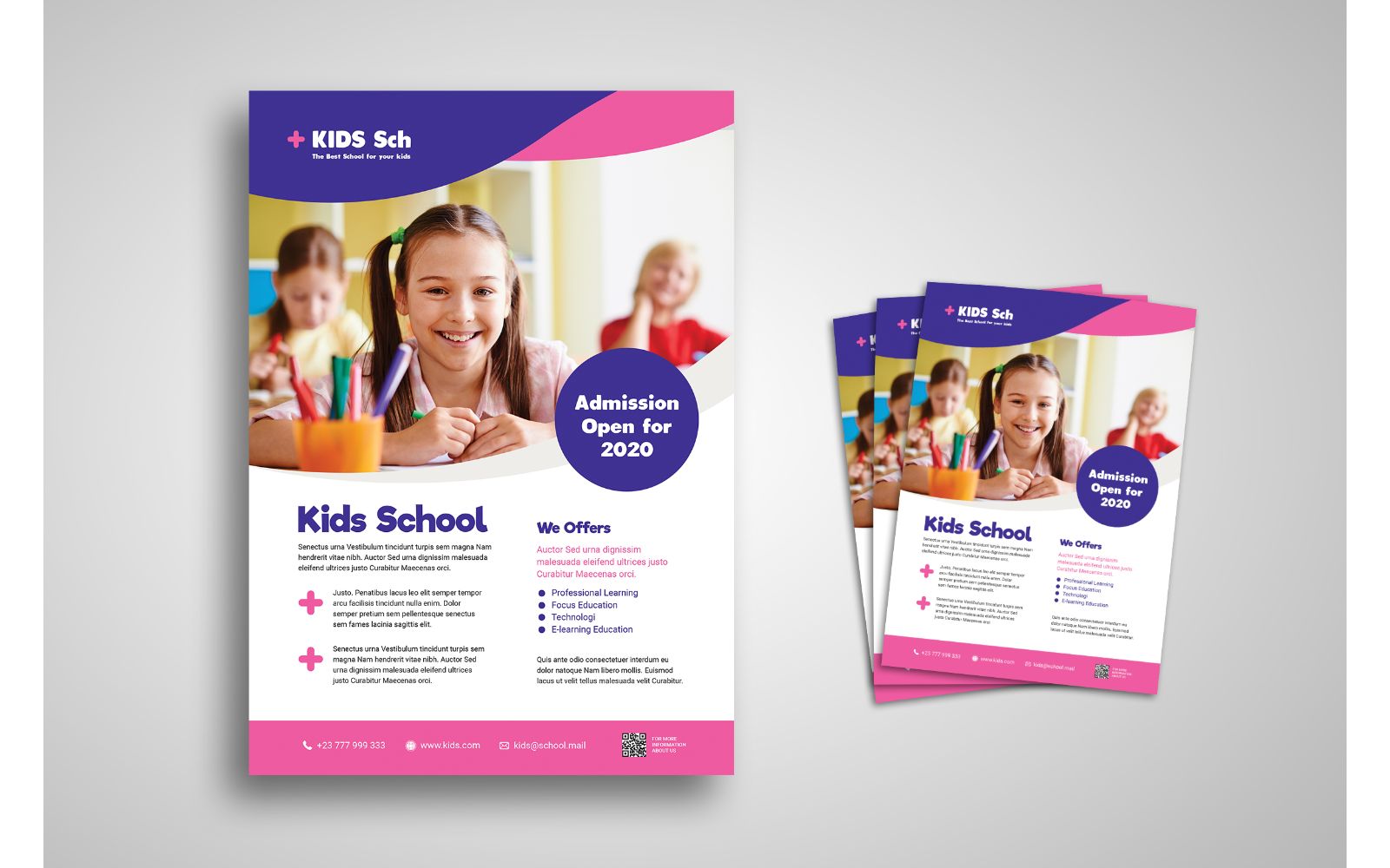 Flyer  Kids School - Corporate Identity Template