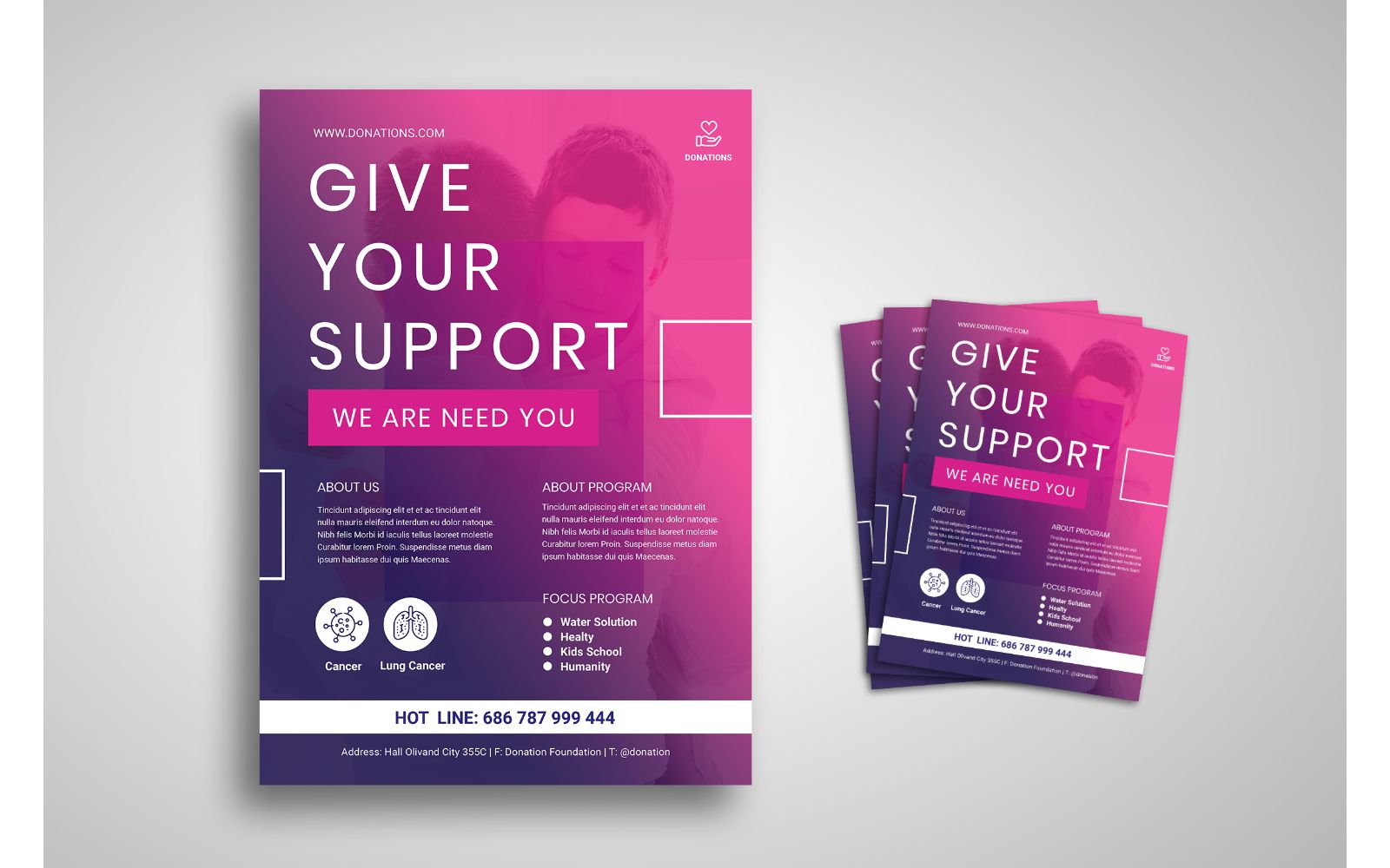 Flyer  Donations - Corporate Identity Template