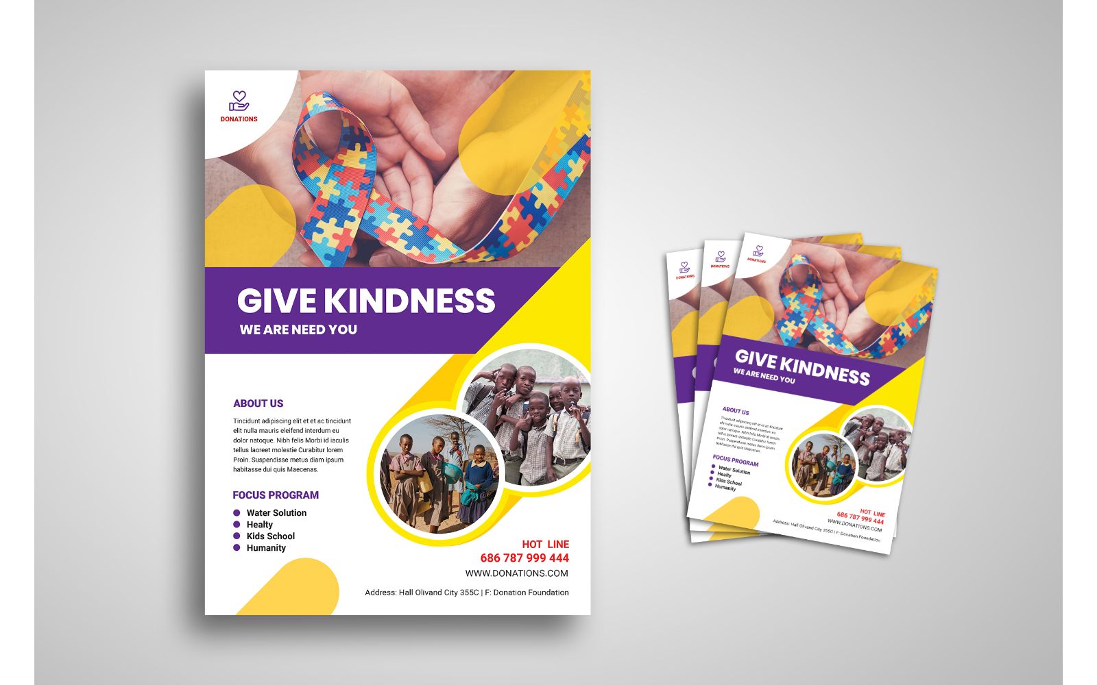 Flyer  Give Kindness - Corporate Identity Template