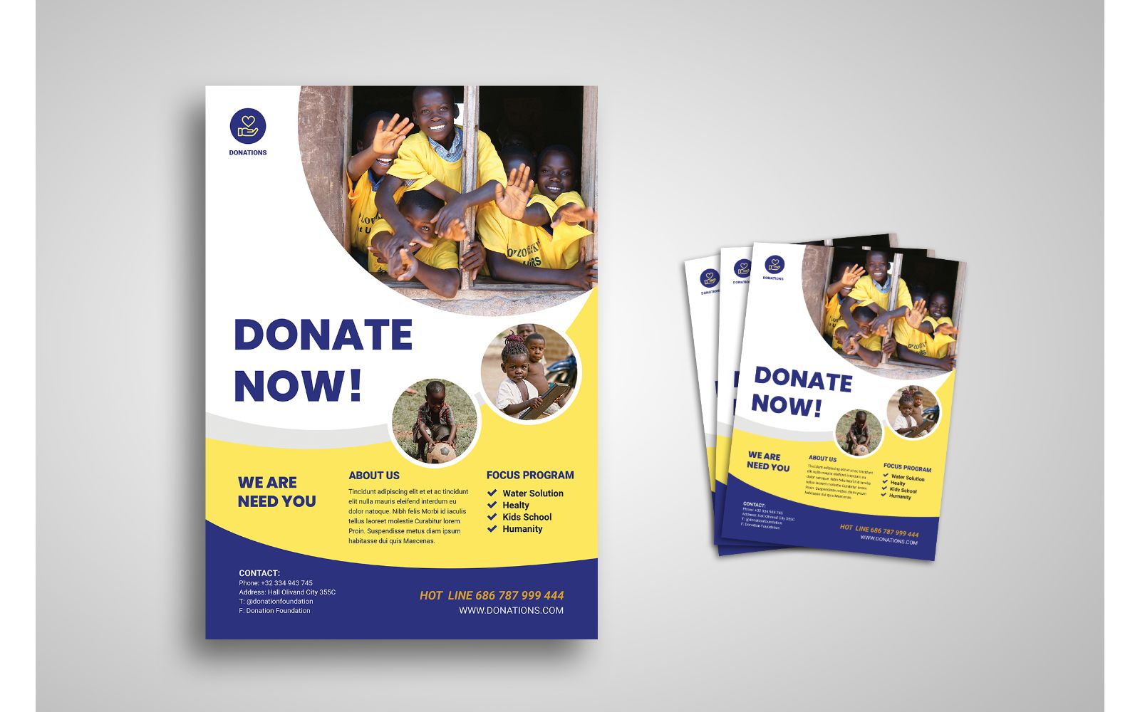 Flyer  Donations for Childerns - Corporate Identity Template