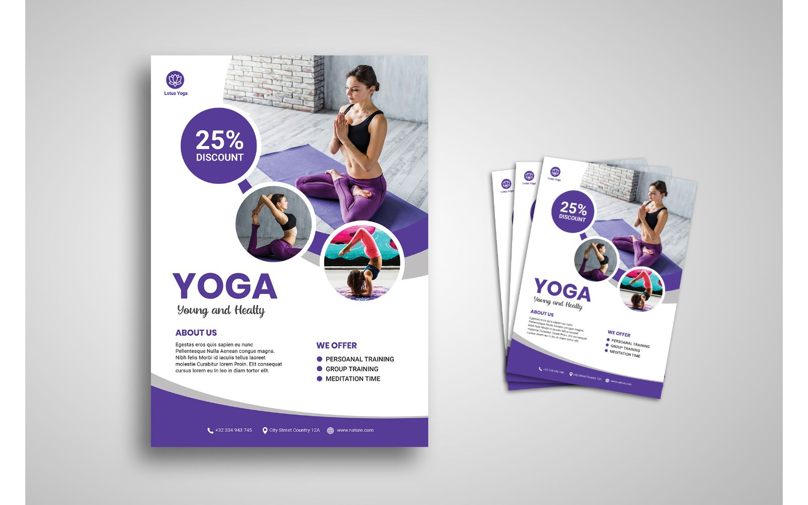 Flyer  Yoga - Corporate Identity Template