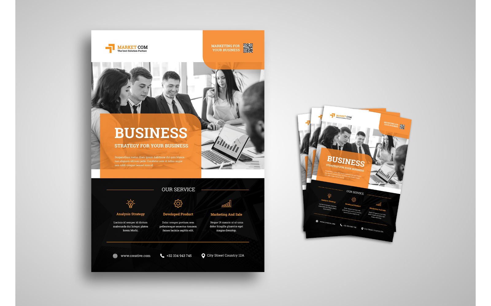 Flyer  Business Strategy Market - Corporate Identity Template