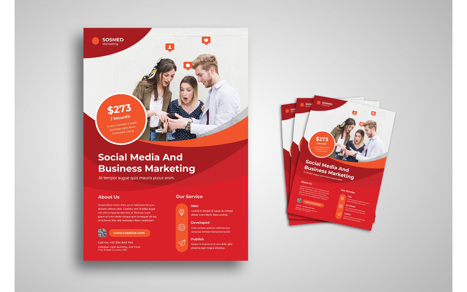 Flyer  Social Media Marketing - Corporate Identity Template