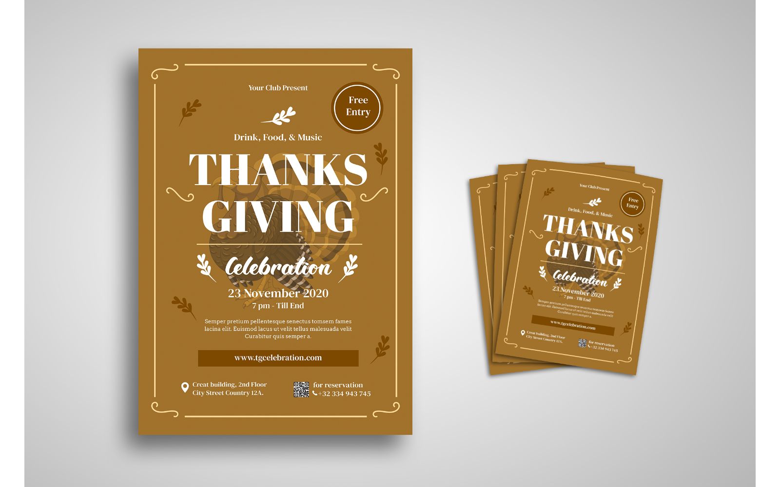 Flyer  Thanks Giving - Corporate Identity Template