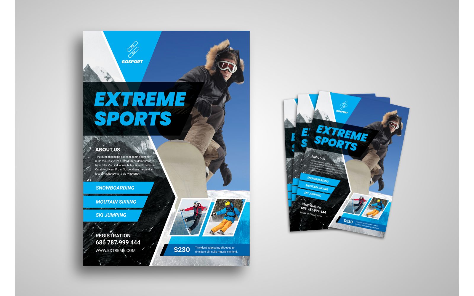 Flyer  Extreme Sport - Corporate Identity Template