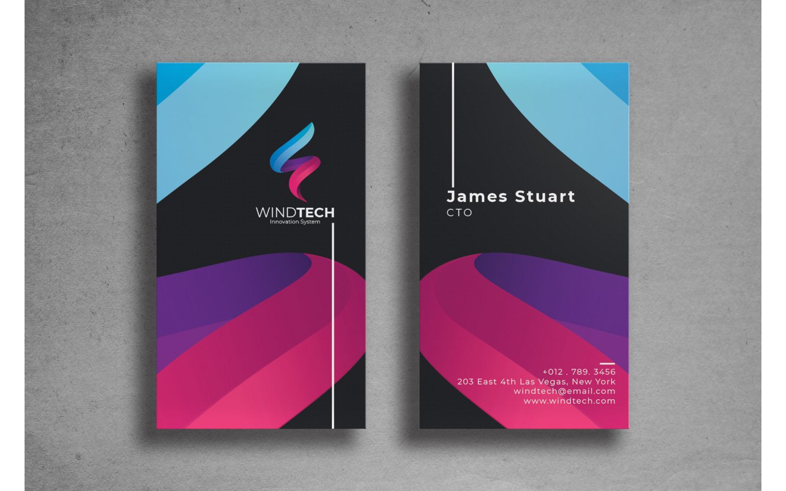 Business Card WindTech - Corporate Identity Template