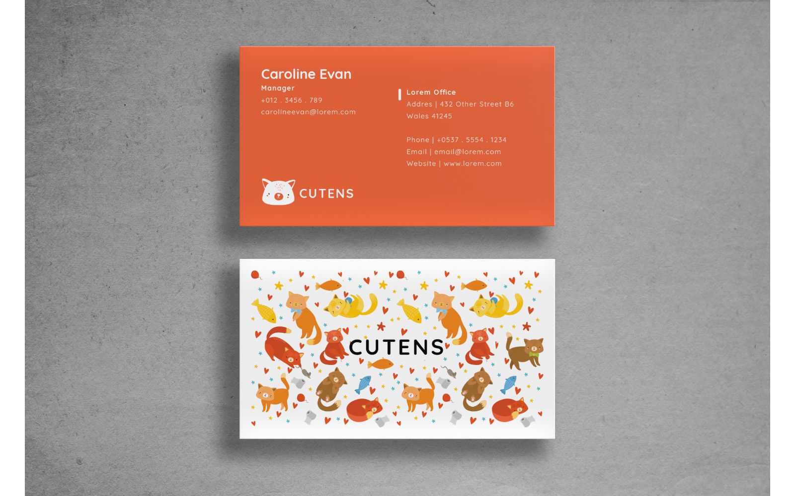 Business Card Cutens - Corporate Identity Template