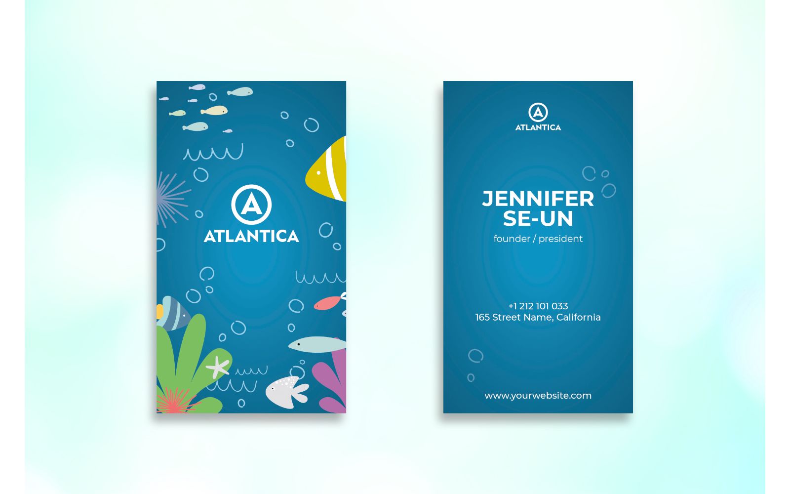 Business Card Atlantica - Corporate Identity Template