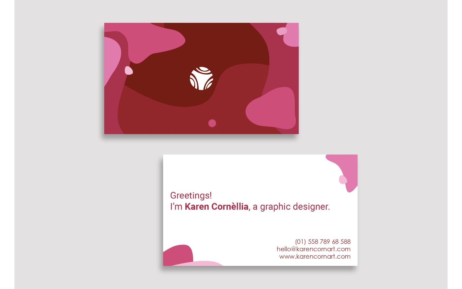 Business Card Karen Cornellia - Corporate Identity Template