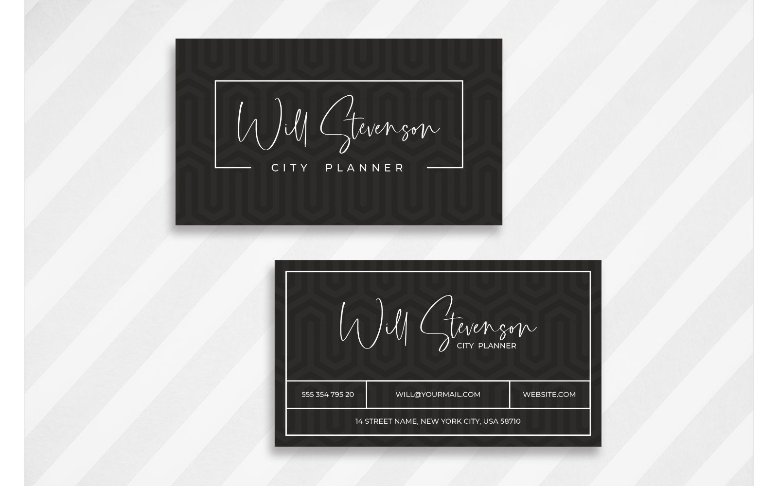 Business Card Wilf Stevenson - Corporate Identity Template