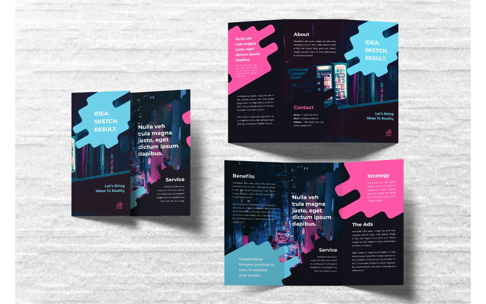 Trifold Idea Sketch Solution - Corporate Identity Template