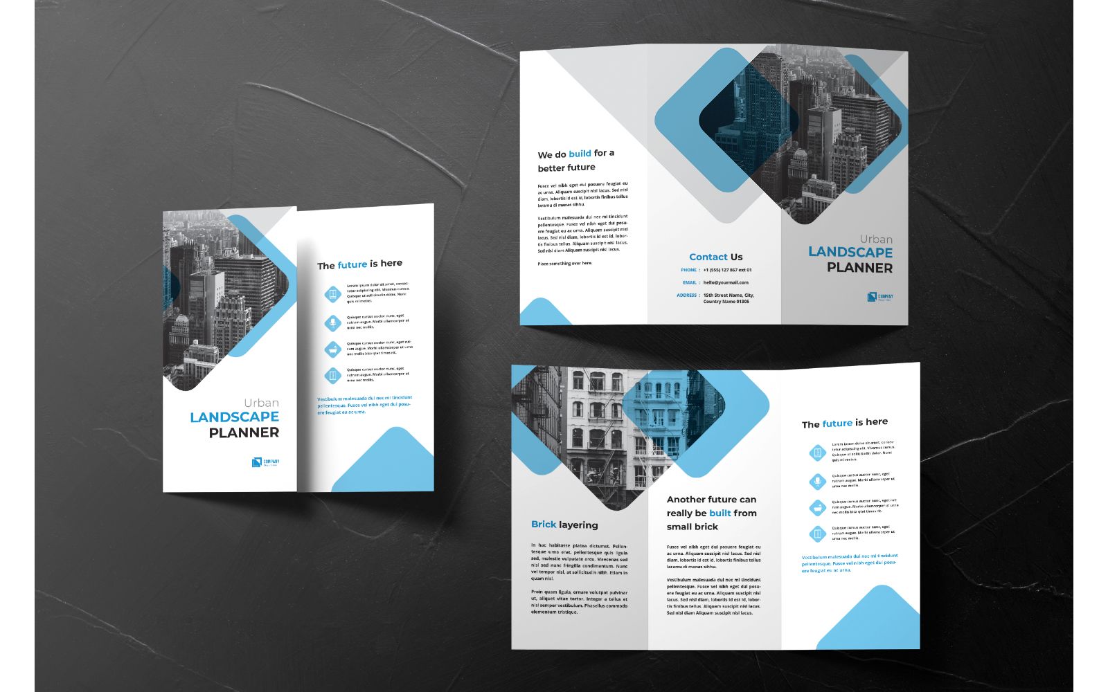 Trifold Landscape Planner - Corporate Identity Template