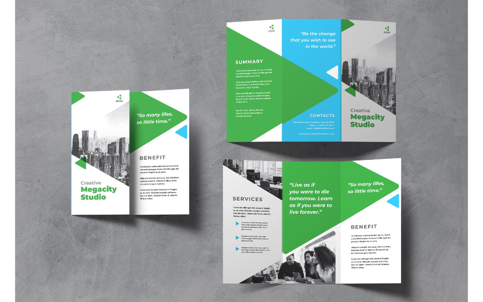 Trifold Megacity Studio - Corporate Identity Template