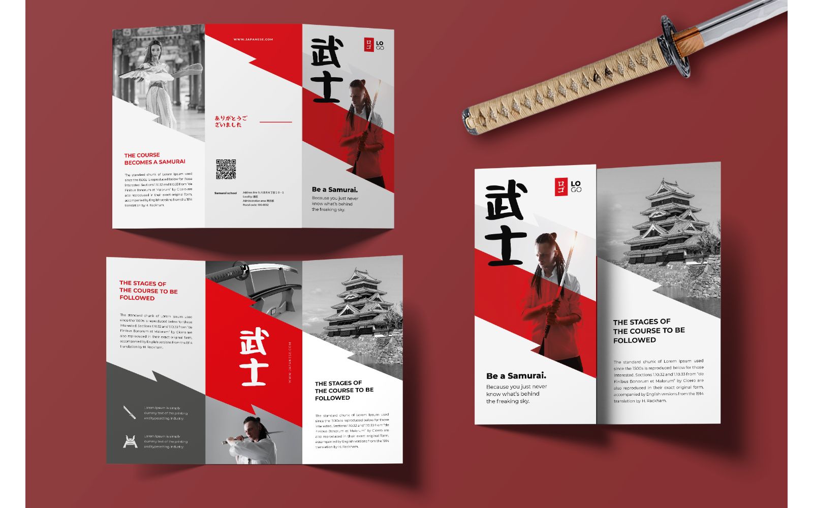 Trifold Be a Samurai - Corporate Identity Template